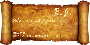 Rózsa Jázmin névjegykártya